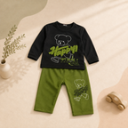 Boys' Teddy Bear Printed 2-Piece Set – Malai Jersey T-Shirt & Trouser